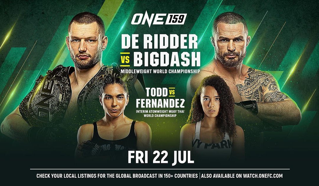 Full Bout Card Announced for ONE 159: De Ridder vs. Bigdash