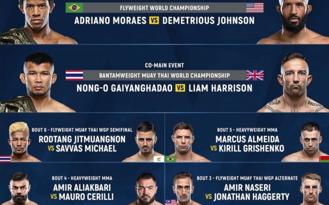 Full Fight Card Announced forONE 161: Moraes vs. Johnson II in Singapore